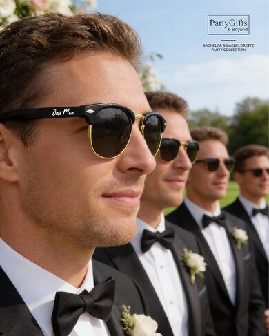 Best Man Proposal Gifts Sunglasses for Men - Wedding Sunglasses for Best Man - Bachelor Party Favors - UV 400 Protection in Saudi Arabia