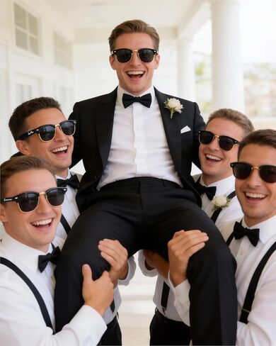 Best Man Proposal Gifts Sunglasses for Men - Wedding Sunglasses for Best Man - Bachelor Party Favors - UV 400 Protection in Saudi Arabia