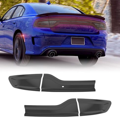 Smoked Black Tail Light Covers for 2015-2024 Dodge Charger, Protective Rear Lamp Guards, Exterior Automotive Accessories in Saudi Arabia
