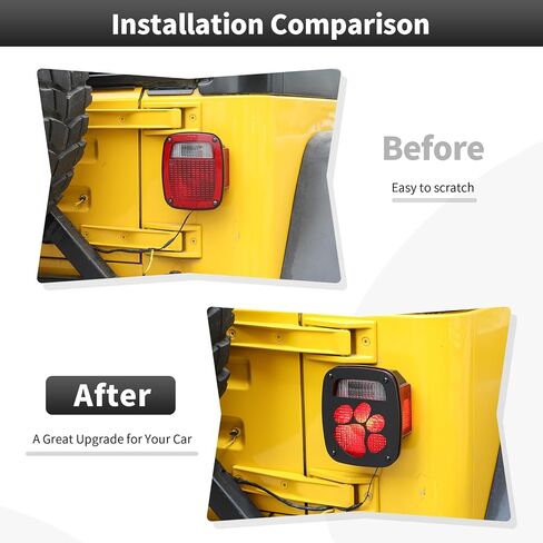 Metal Tail Light Guards Covers for Rear Taillights 1987-2006 Jeep Wrangler YJ TJ Accessories in Saudi Arabia