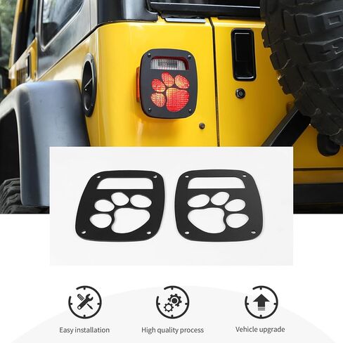 Metal Tail Light Guards Covers for Rear Taillights 1987-2006 Jeep Wrangler YJ TJ Accessories in Saudi Arabia