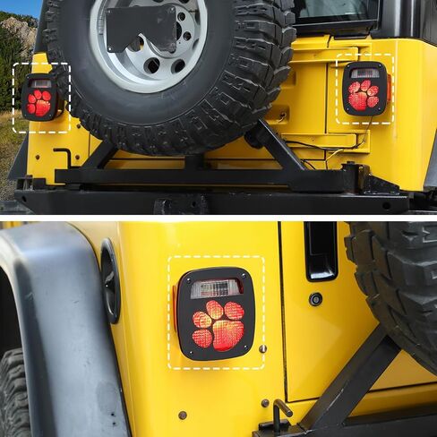 Metal Tail Light Guards Covers for Rear Taillights 1987-2006 Jeep Wrangler YJ TJ Accessories in Saudi Arabia