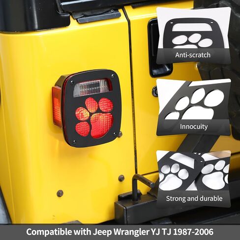 Metal Tail Light Guards Covers for Rear Taillights 1987-2006 Jeep Wrangler YJ TJ Accessories in Saudi Arabia