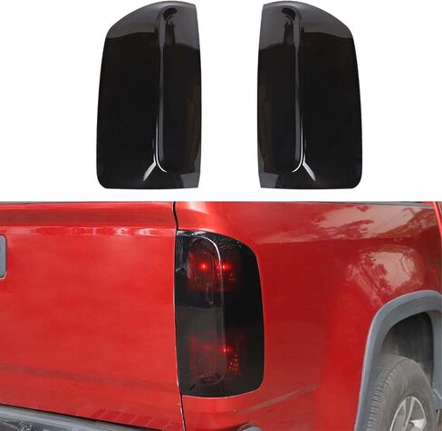 JeCar Smoked Tail Light Cover for Chevy Colorado 2014–2022, ABS Tail Lamp Overlay Trim Protector, Rear Taillight Decoration Accessories in Saudi Arabia