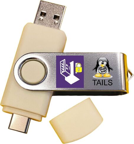 نظام تشغيل لينكس تيلز تثبيت محرك ابهام فلاش USB قابل للتشغيل - استخدم الانترنت بشكل مجهول والتحايل على الرقابة متوافق مع USB-C in Kuwait