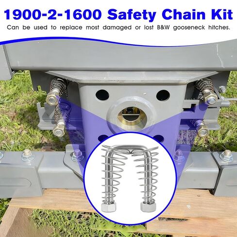 1900-2-1600 سلسلة الأمان U-Bolt Kit استبدال B&W Gooseneck Hitch Kit لتطبيقات RV والمقطورة والسحب in Kuwait
