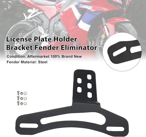 Artudatech الحاجز المزيل حامل لوحة الترخيص قوس - يناسب HONDA CBR600RR 2003 2004 2005 2006 2007 2008 2009 2010-2025 | البناء الصلب | 304 أجهزة من الفولاذ المقاوم للصدأ | 1 مجموعة كاملة in Saudi Arabia