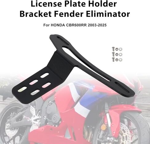 Artudatech الحاجز المزيل حامل لوحة الترخيص قوس - يناسب HONDA CBR600RR 2003 2004 2005 2006 2007 2008 2009 2010-2025 | البناء الصلب | 304 أجهزة من الفولاذ المقاوم للصدأ | 1 مجموعة كاملة in Saudi Arabia