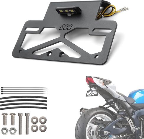 GSXR 600/750 Fender Eliminator Kit – Plug & Play Aluminum Tail Tidy with LED Plate Light Fit for GSXR600 GSXR750 2011–2025 (Vibration-Resistant) in Saudi Arabia
