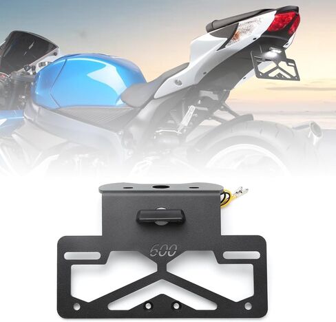 GSXR 600/750 Fender Eliminator Kit – Plug & Play Aluminum Tail Tidy with LED Plate Light Fit for GSXR600 GSXR750 2011–2025 (Vibration-Resistant) in Saudi Arabia