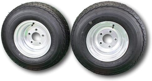 (Set of 2) 205/65-10 20.5x8.0-10 10 ply Load Range E Super Durable Antego Trailer Tire Wheel Assy - 5 Lug Galvanized Rim in Saudi Arabia