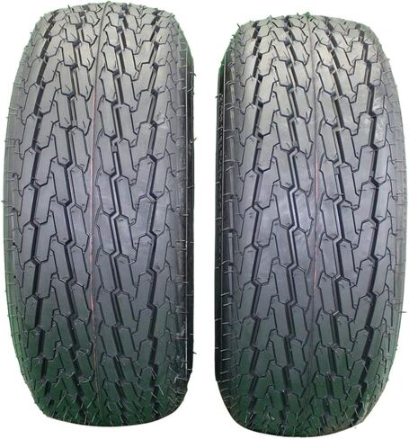 (Set of 2) 205/65-10 20.5x8.0-10 10 ply Load Range E Super Durable Antego Trailer Tire Wheel Assy - 5 Lug Galvanized Rim in Saudi Arabia