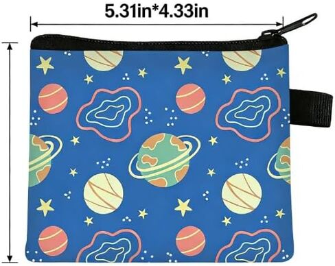 Explore the Universe: Cute Cartoon Planet Mini Coin Purse & Travel Pouch in Saudi Arabia