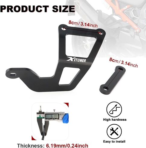 Xitomer Exhaust Hanger Brackets Compatible with Multistrada V4 V4S 2021-2024 Motorcycle Exhaust Hanger Fit for 2024 Multistrada V4 Aluminum Exhaust Pipe Muffler Pipe Support Guard Holder in Saudi Arabia