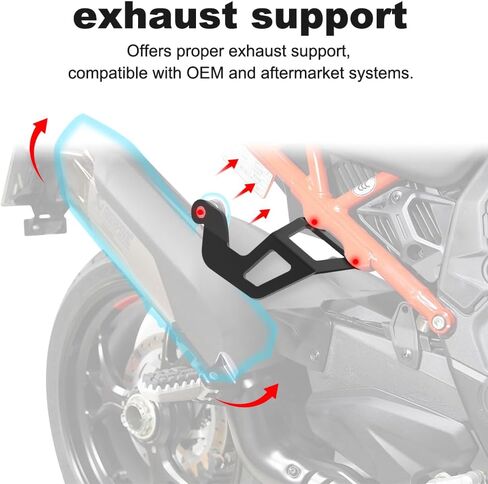 Xitomer Exhaust Hanger Brackets Compatible with Multistrada V4 V4S 2021-2024 Motorcycle Exhaust Hanger Fit for 2024 Multistrada V4 Aluminum Exhaust Pipe Muffler Pipe Support Guard Holder in Saudi Arabia