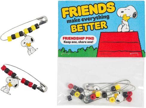 Fun Express 2 1/4" Peanuts Snoopy & Woodstock Friendship Safety Pin Craft Kit - Makes 12 in Saudi Arabia