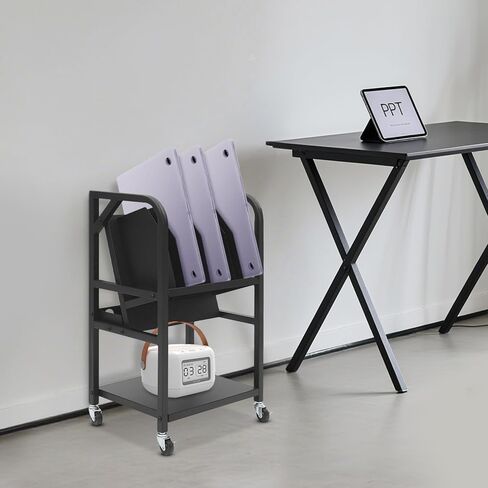 محطة شحن متنقلة مكونة من 10 أجهزة، عربة شحن كمبيوتر محمول مفتوحة للفصل الدراسي - عربة شحن تابلت iPad Chromebook مع شريط طاقة وفواصل، حامل شحن محمول للمكتب المدرسي in Kuwait