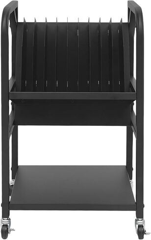 محطة شحن متنقلة مكونة من 10 أجهزة، عربة شحن كمبيوتر محمول مفتوحة للفصل الدراسي - عربة شحن تابلت iPad Chromebook مع شريط طاقة وفواصل، حامل شحن محمول للمكتب المدرسي in Kuwait