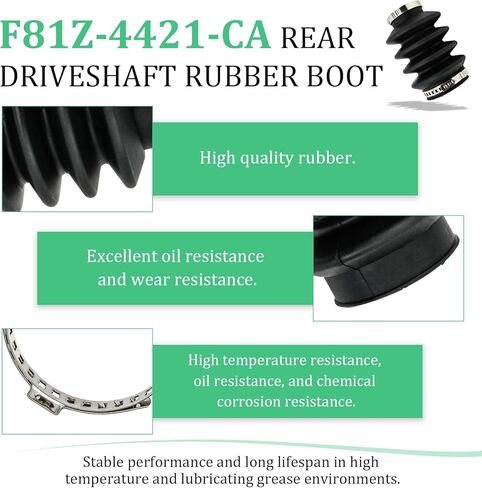 F81Z-4421-CA Rear Driveshaft Rubber Boot Fits for Ford – Compatible With F150, F250, F350 Super Duty, Excursion, E-Series 2002-2016 in Saudi Arabia