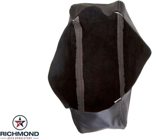 تنجيد السيارات ريتشموند - غطاء غطاء وحدة التحكم متوافق مع سيارة Ford Explorer Limited 2011-2015، غطاء غطاء وحدة التحكم المركزي البديل من الجلد الأصلي، أسود in Kuwait