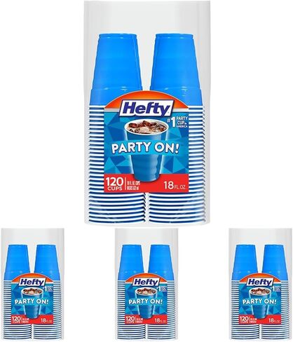Hefty Marine Blue 18 Ounce Party Cups, 120 Count in Kuwait