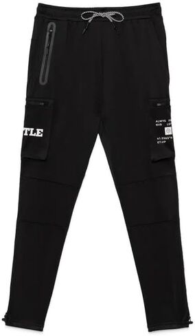 Battle Sports Mens Cargo Pants Casual Joggers Drawstring Sweatpants with 4 Pockets Workout Athletic Track Pants in Saudi Arabia