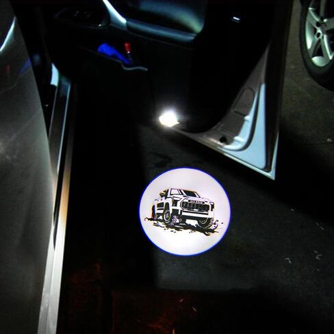 2 قطعة LED باب السيارة العارض أضواء المجاملة شبح الظل ترحيب مصباح متوافق مع 4Runner 2010-الحاضر الملحقات (ل 4Runner 2025) in Kuwait
