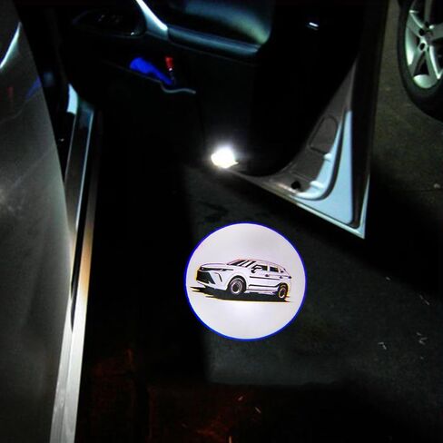 2 قطعة LED باب السيارة العارض أضواء المجاملة شبح الظل ترحيب مصباح متوافق مع 4Runner 2010-الحاضر الملحقات (ل 4Runner 2025) in Kuwait