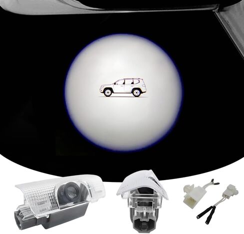 2 قطعة LED باب السيارة العارض أضواء المجاملة شبح الظل ترحيب مصباح متوافق مع 4Runner 2010-الحاضر الملحقات (ل 4Runner 2025) in Kuwait