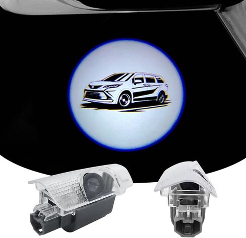 2 قطعة LED باب السيارة العارض أضواء المجاملة شبح الظل ترحيب مصباح متوافق مع 4Runner 2010-الحاضر الملحقات (ل 4Runner 2025) in Kuwait