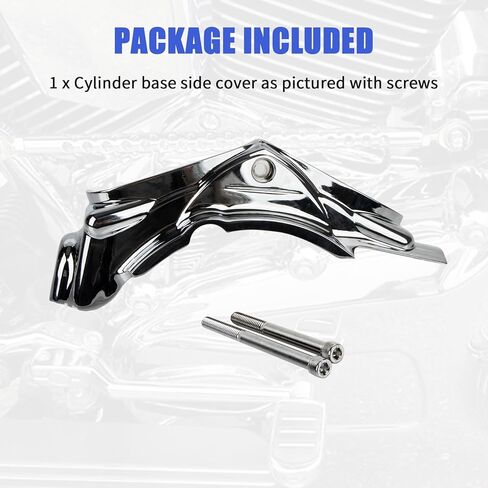 أغطية جانبية لقاعدة أسطوانة الدراجة النارية PSLER - تناسب Touring Road King، Electra Glide 2007-2016 & Dyna Fat Bob، Low Rider، Super Glide 2006-2017، كروم in Kuwait
