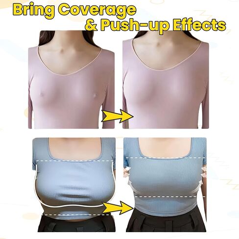 Nimiah Silicone Clear Adhesive Bra - Push up Transparent Invisible Sticky Bra Women with Nipple Covers in Saudi Arabia