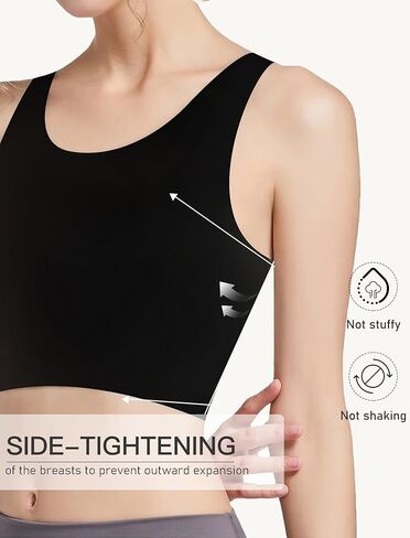 XUJI Seamless Chest Binder Women FTM Transgender Invisible Binder Sport Comfortable Swim Bra Pullover Tank Top in Saudi Arabia
