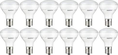 Sunlite 80425 LED R14 Mini Reflector Floodlight Light Bulb, 4 Watts (25W Equivalent), 250 Lumens, Intermediate (E17) Base, Dimmable, ETL Listed, 3000K Warm White, 1 Count in Saudi Arabia