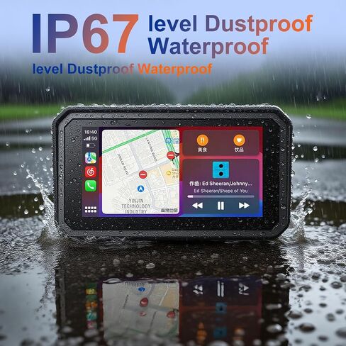 LBW 6" Motorcycle CarPlay GPS Navigation Fit for BMW with Wonder Wheel, Wireless Bluetooth, 1000 Nits Waterproof HD Touch Screen, Plug&Play, Support Voice Control, TPMS/Light Sensor/Siri, Android Auto in Kuwait