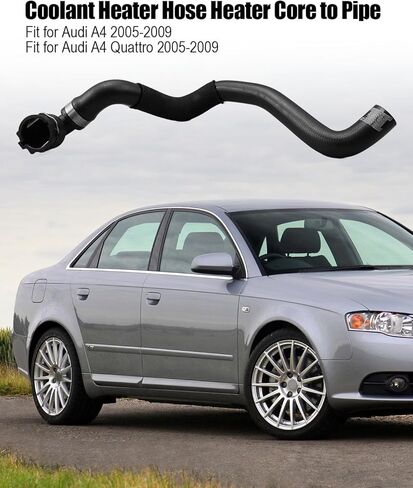Coolant Heater Hose Heater Core to Pipe Fit for Audi A4 Quattro 2005 2006 2007 2008 2009, Water Supply and Return Hose Replace 8E1819373R 8E1819373C 8E1819371T in Saudi Arabia