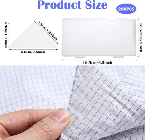 200Pcs Dress Shirt Collar Stays,Shirt Collar Stays for Men,No Curl Dress Shirts Collars Inserts,Plastic Collars Stay for Men, Anti-Warping Edge Stay for Any Shirts of Collared in Saudi Arabia