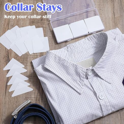200Pcs Dress Shirt Collar Stays,Shirt Collar Stays for Men,No Curl Dress Shirts Collars Inserts,Plastic Collars Stay for Men, Anti-Warping Edge Stay for Any Shirts of Collared in Saudi Arabia