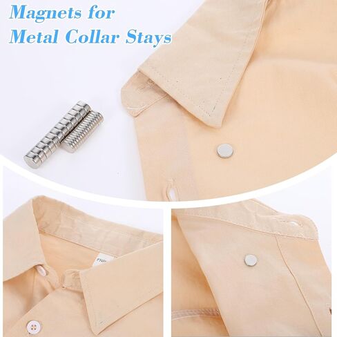 Metal Collar Stay Magnets, 30 Pcs Strong Attractive Dress Shirts Collar Stays Inserts Magnetic Collars Holders Replacement for Men in Saudi Arabia