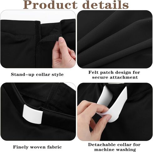 2 Pcs Priest Collar, Unisex Clergy Black Clergy Collar with Insert White Tab, Priest Costume Tab Collars for Clergys Shirt in Saudi Arabia