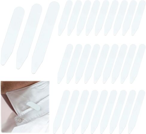 Quacc 30 PCS Plastic Collar Stays White Shirt Collar Inserts Shirt Collar Stiffeners for Home Use Organizing Travel (5/6/7 cm) in Saudi Arabia