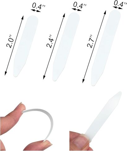 Quacc 30 PCS Plastic Collar Stays White Shirt Collar Inserts Shirt Collar Stiffeners for Home Use Organizing Travel (5/6/7 cm) in Saudi Arabia