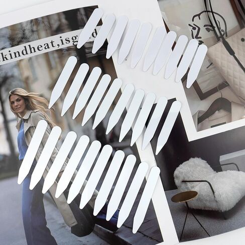 Quacc 30 PCS Plastic Collar Stays White Shirt Collar Inserts Shirt Collar Stiffeners for Home Use Organizing Travel (5/6/7 cm) in Saudi Arabia