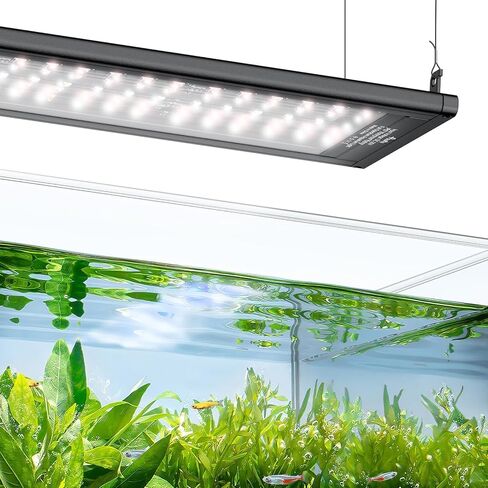 Pawfly Aquarium Light للنباتات ، 16 واط ، ضوء خزان الأسماك ، وأضواء حوض السمك الكاملة ، 24/7 LED مصباح حوض السمك مع مؤقت وسطوع قابل للتعديل ، مصباح الأسماك لمدة 16 "-22" دبابات in Kuwait