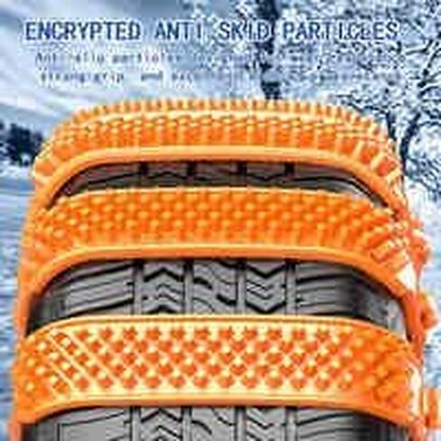 Snow Tire Chains for Leapmotor C10 2025, Emergency Adjustable Plastic Anti-skid Ties Anti-Slip All Season Snow Chains for 165-285mm,black-10pcs in Kuwait