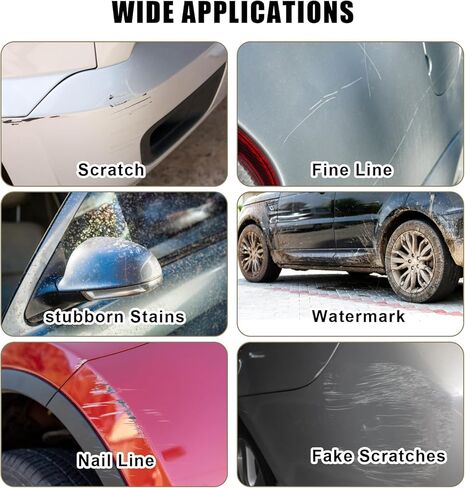 4pcs Nano Cloth, 3.94x3.94in Car Scratch Remover Multi-Purpose Shine Cleaning Cloth to Erase Car Scratch Sparkle Cloth for Easily Repair Vehicles Paint Residues Water Spots in Saudi Arabia