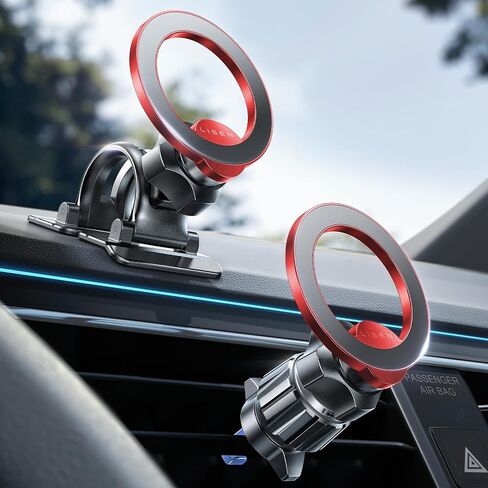 LISEN for MagSafe Car Mount, Magnetic Phone Holder for Car, Hands Free iPhone Car Holder Mount Dash Vent Phone Mount for Car Fit for iPhone 15 14 13 12 Pro Max Plus Mini MagSafe Cases in Kuwait
