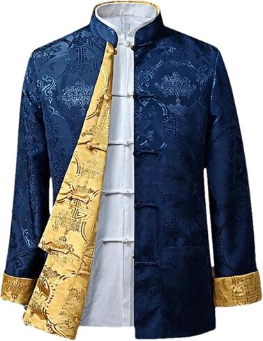 Men Chinese Dragon Shirt Kung Fu Coats Tang Suit Traditional Chinese Clothing for Men Jackets Hanfu Men Clothing in Saudi Arabia