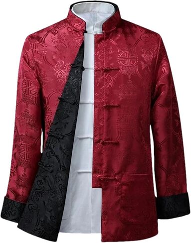 Men Chinese Dragon Shirt Kung Fu Coats Tang Suit Traditional Chinese Clothing for Men Jackets Hanfu Men Clothing in Saudi Arabia