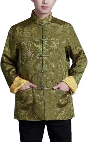 Men Chinese Dragon Shirt Kung Fu Coats Tang Suit Traditional Chinese Clothing for Men Jackets Hanfu Men Clothing in Saudi Arabia